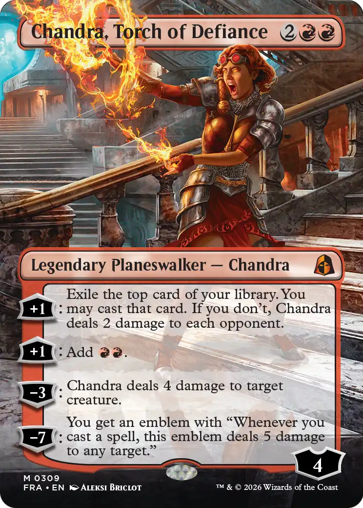 Chandra, Torch of Defiance (Borderless) [Reality Fracture] | Exor Games Truro