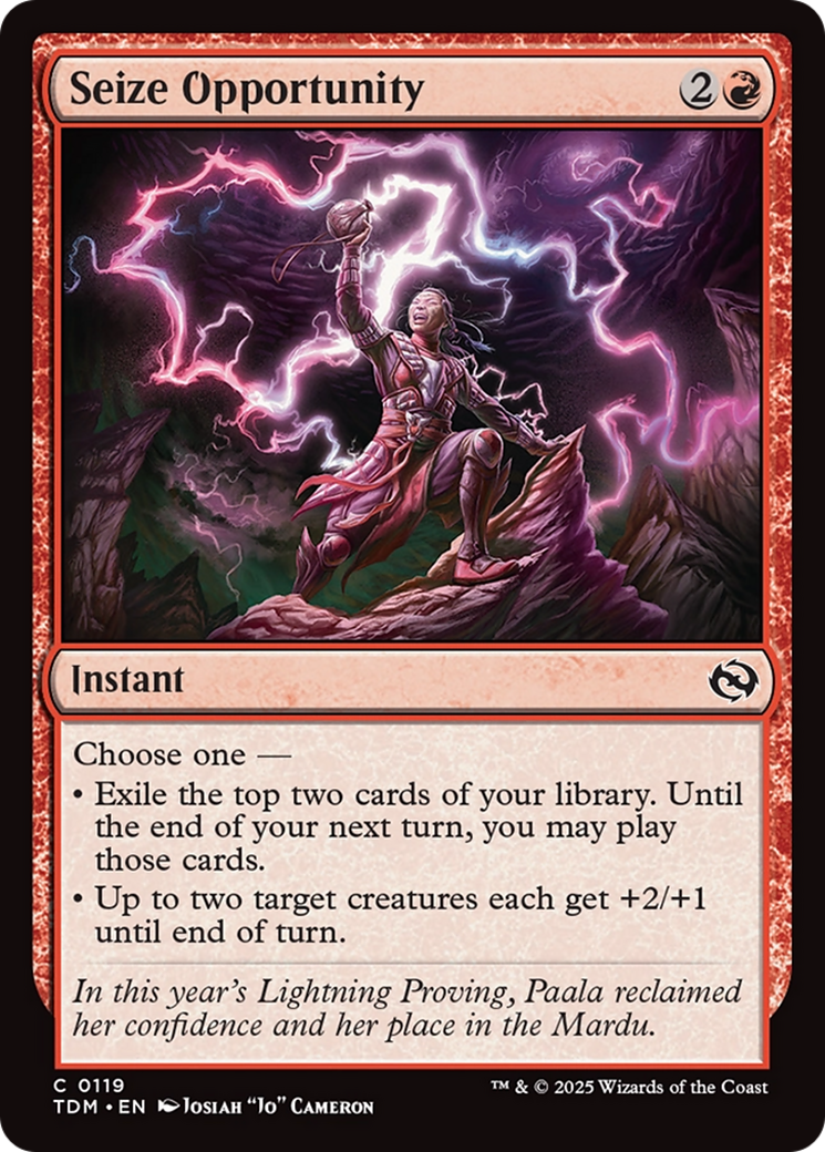 Seize Opportunity [Tarkir: Dragonstorm] | Exor Games Truro