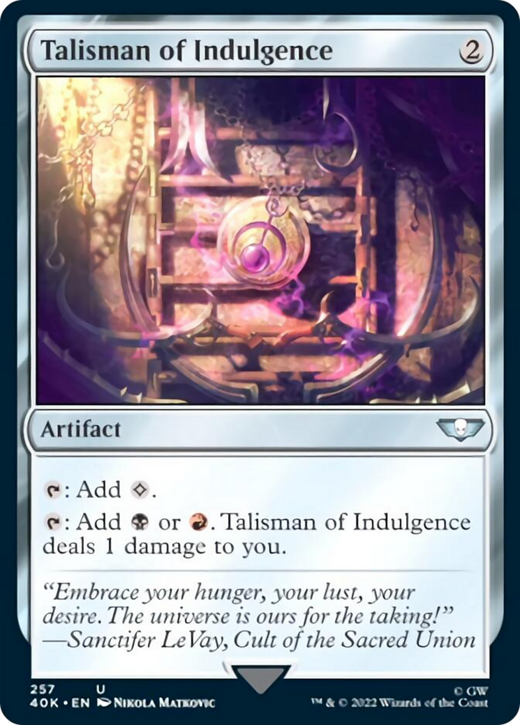 Talisman of Indulgence (Surge Foil) [Warhammer 40,000] | Exor Games Truro