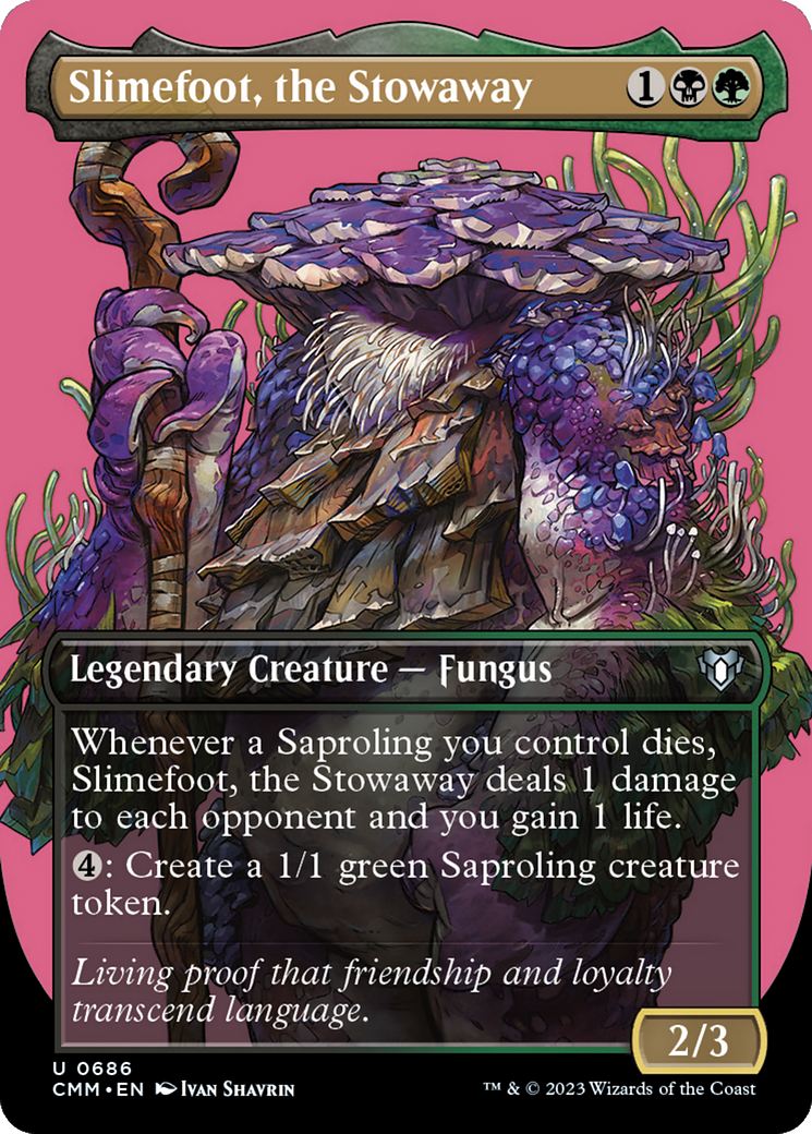 Slimefoot, the Stowaway (Borderless Profile) [Commander Masters] | Exor Games Truro