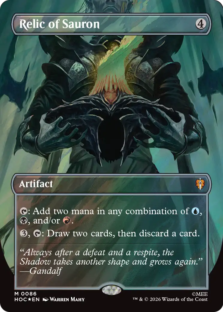 Relic of Sauron (Borderless) (Surge Foil) [The Hobbit: Eternal-Legal] | Exor Games Truro