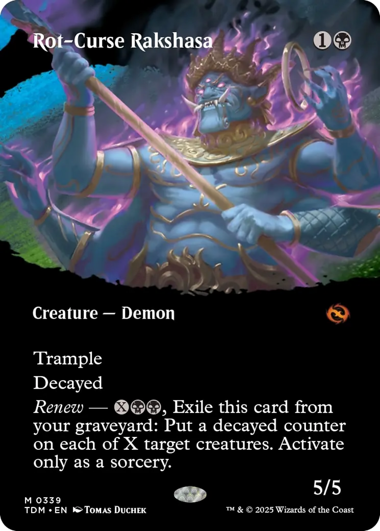 Rot-Curse Rakshasa (Borderless) [Tarkir: Dragonstorm] | Exor Games Truro