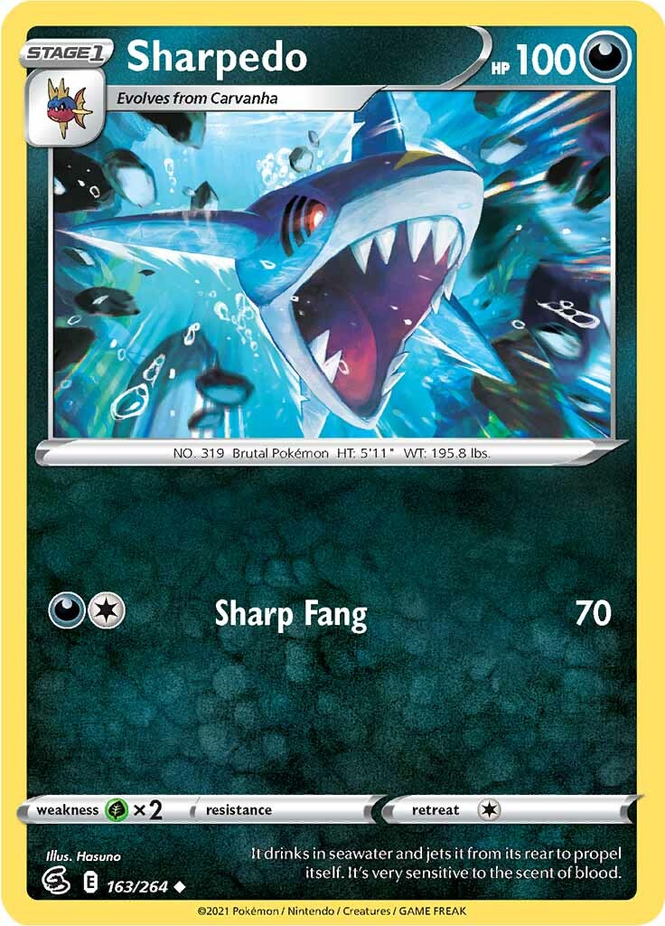 Sharpedo (163/264) [Sword & Shield: Fusion Strike] | Exor Games Truro