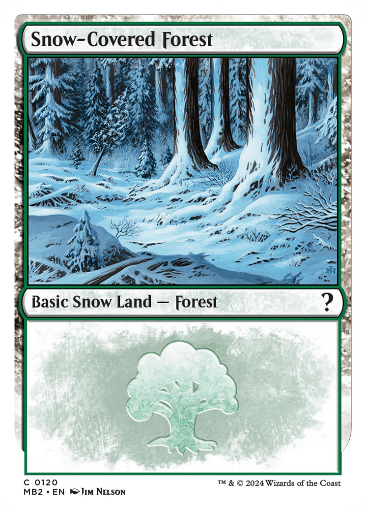 Snow-Covered Forest (White Border) [Mystery Booster 2] | Exor Games Truro