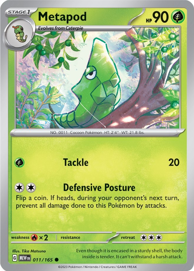 Metapod (011/165) [Scarlet & Violet: 151] | Exor Games Truro