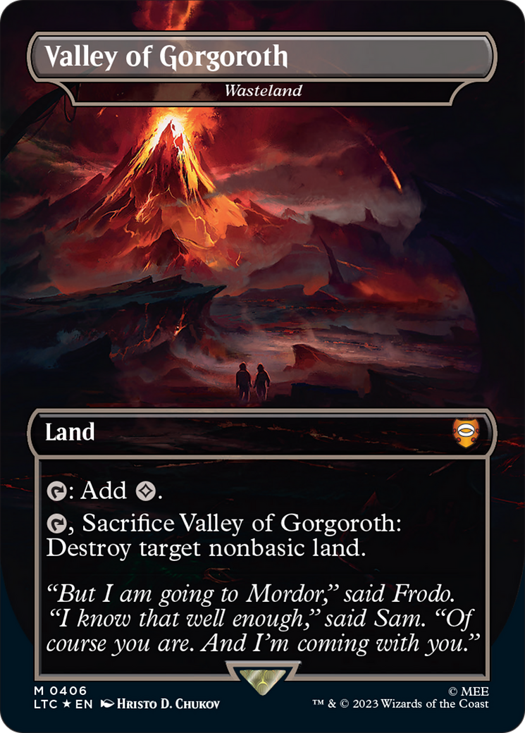 Valley of Gorgoroth - Wasteland (Surge Foil Realms and Relics) [The Lord of the Rings: Tales of Middle-Earth Commander] | Exor Games Truro