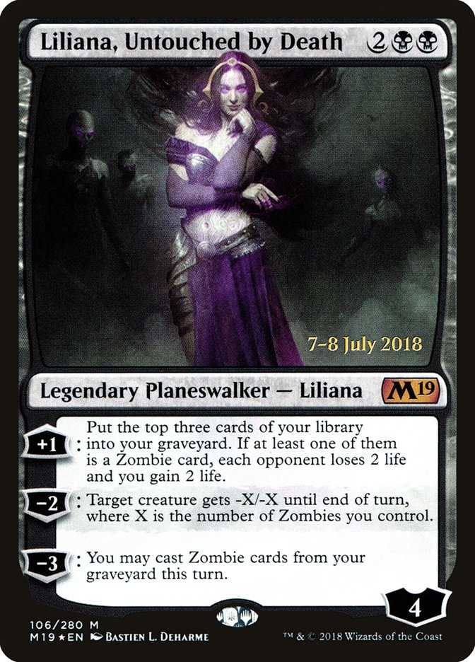 Liliana, Untouched by Death [Core Set 2019 Prerelease Promos] | Exor Games Truro