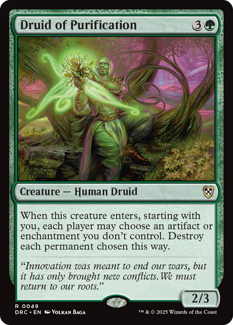 Druid of Purification [Aetherdrift Commander] | Exor Games Truro