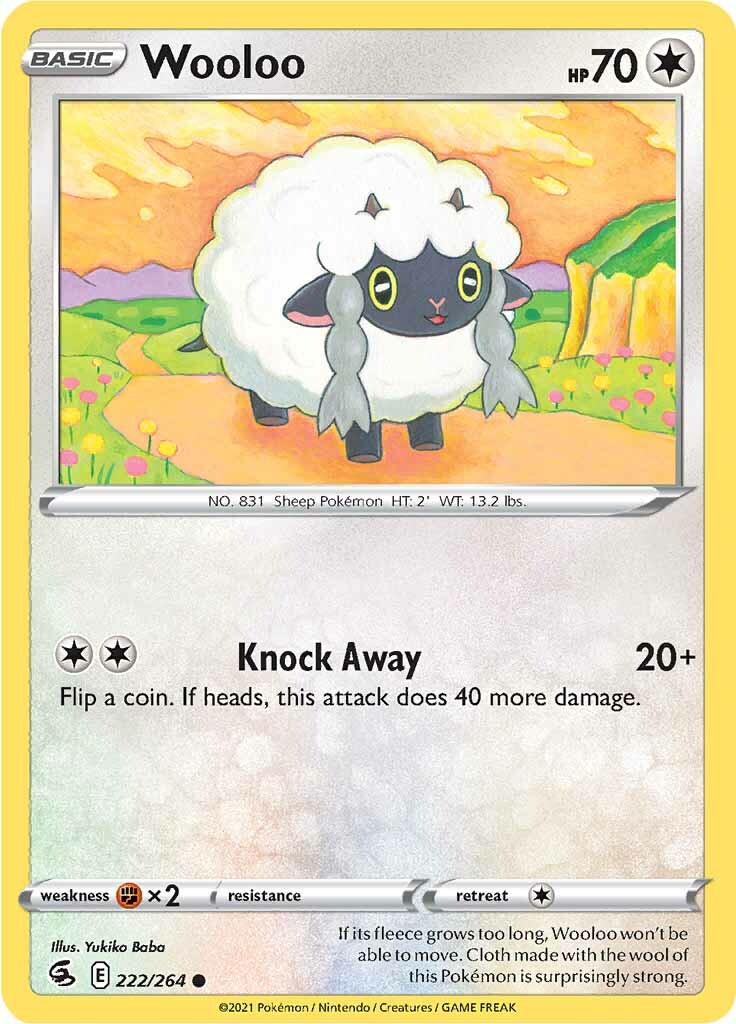 Wooloo (222/264) [Sword & Shield: Fusion Strike] | Exor Games Truro