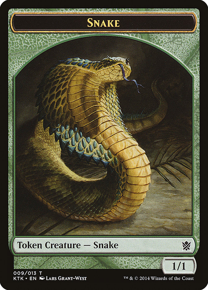 Snake Token [Khans of Tarkir Tokens] | Exor Games Truro