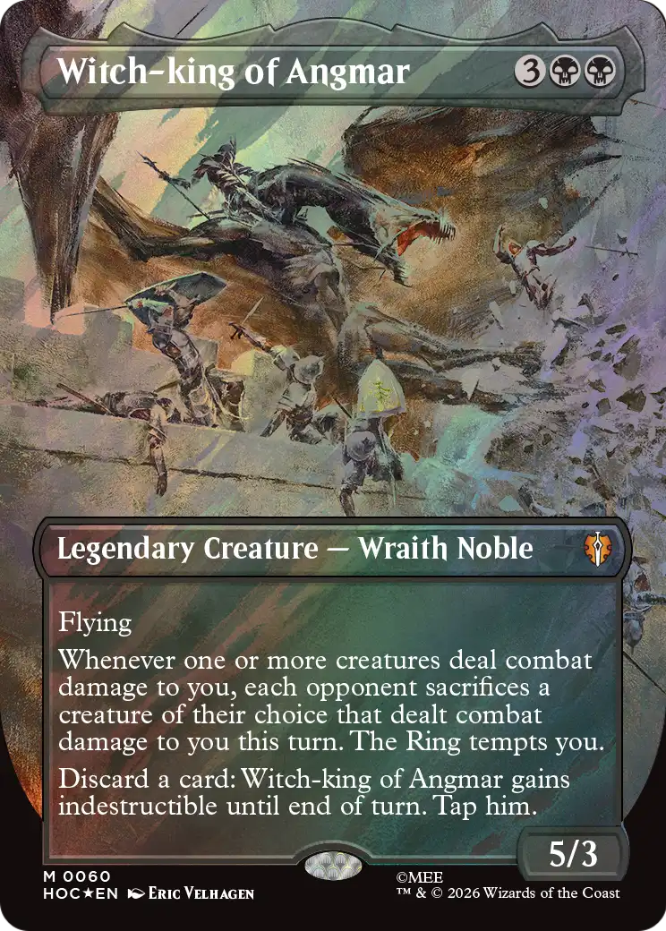 Witch-king of Angmar (Borderless) (Surge Foil) [The Hobbit: Eternal-Legal] | Exor Games Truro