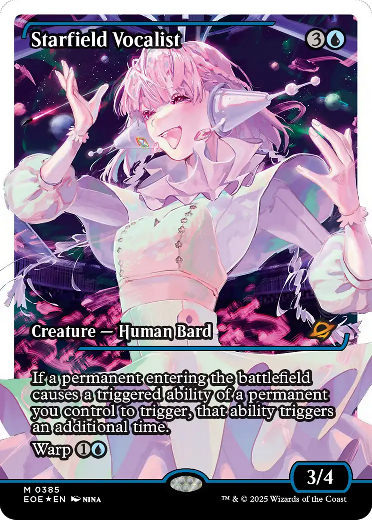 Starfield Vocalist (Showcase) (Fracture Foil) [Edge of Eternities] | Exor Games Truro