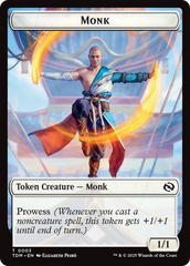 Bird // Monk Double-Sided Token [Tarkir: Dragonstorm Tokens] | Exor Games Truro