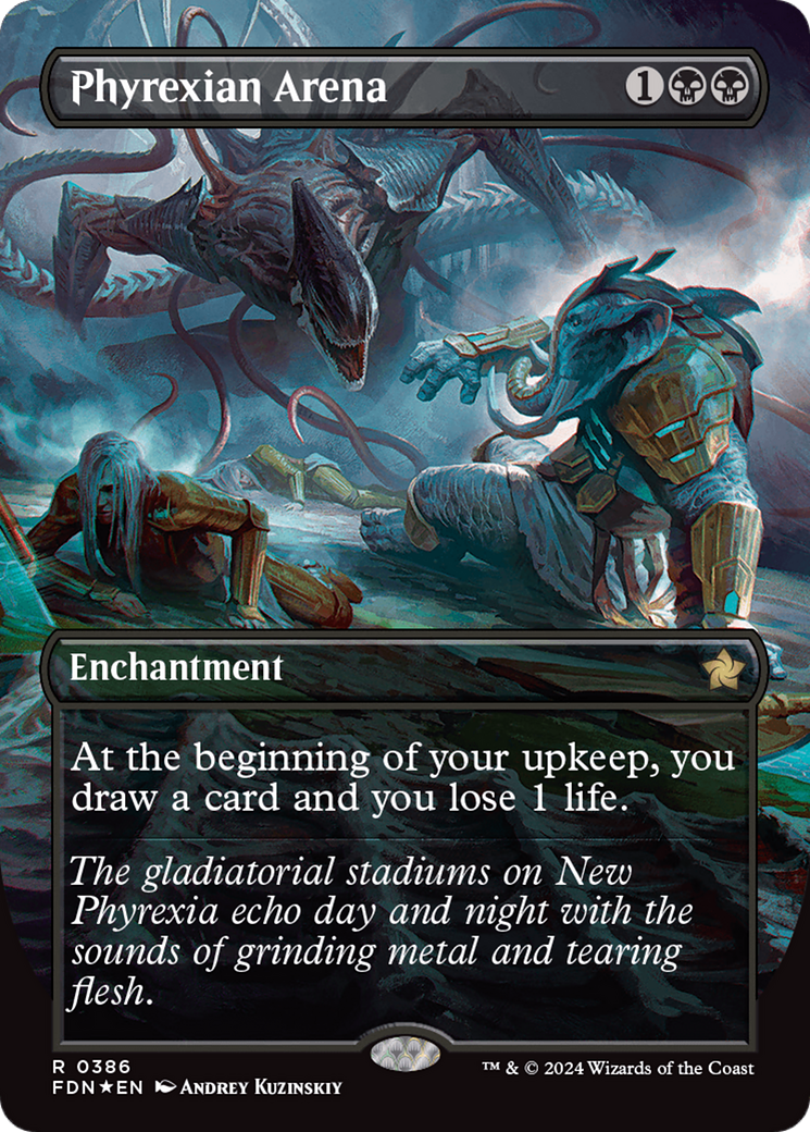 Phyrexian Arena (Borderless) (Mana Foil) [Foundations] | Exor Games Truro