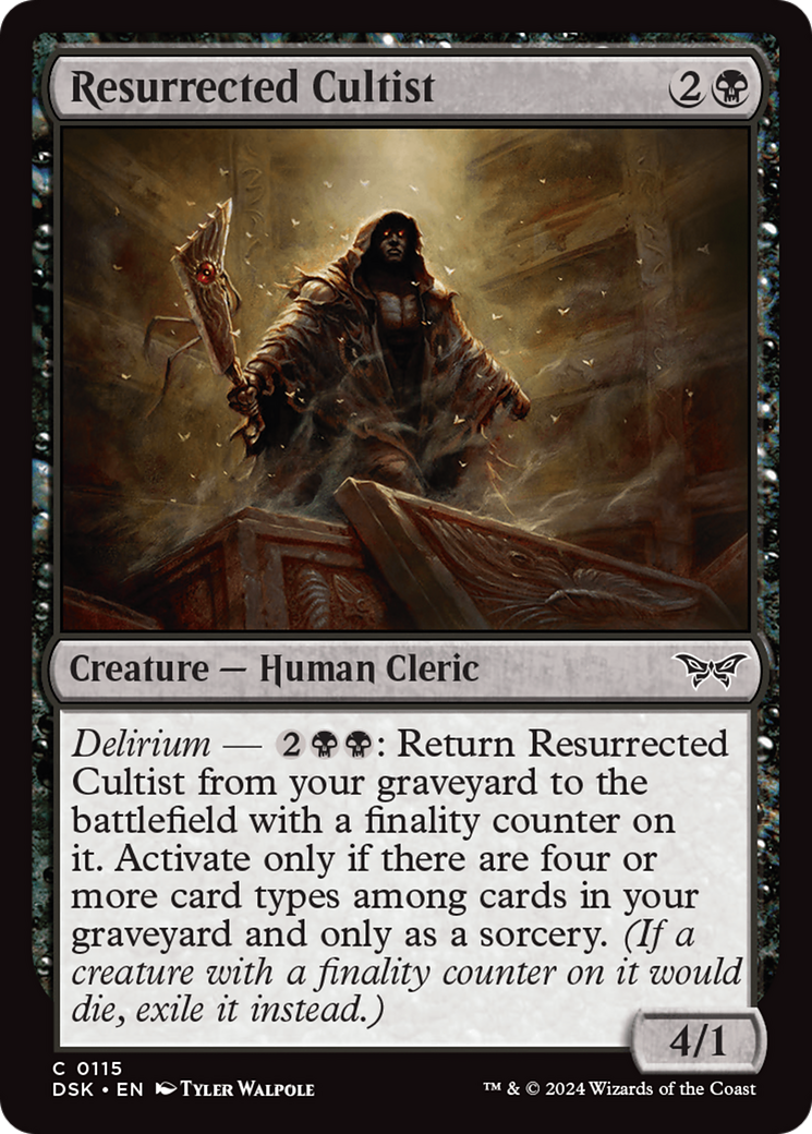 Resurrected Cultist [Duskmourn: House of Horror] | Exor Games Truro