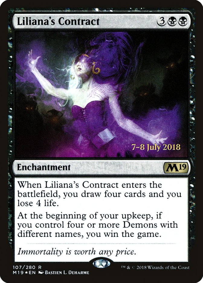 Liliana's Contract [Core Set 2019 Prerelease Promos] | Exor Games Truro