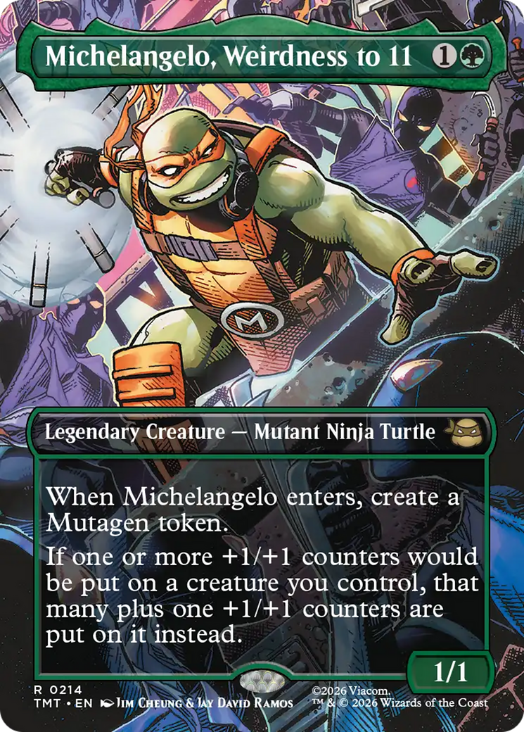 Michelangelo, Weirdness to 11 (Borderless) [Teenage Mutant Ninja Turtles] | Exor Games Truro