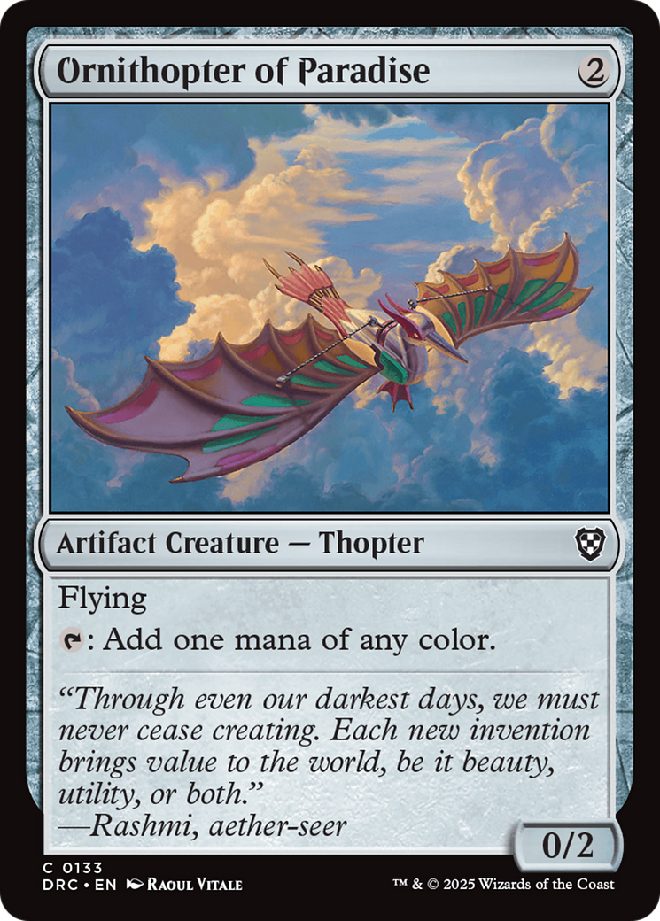 Ornithopter of Paradise [Aetherdrift Commander] | Exor Games Truro