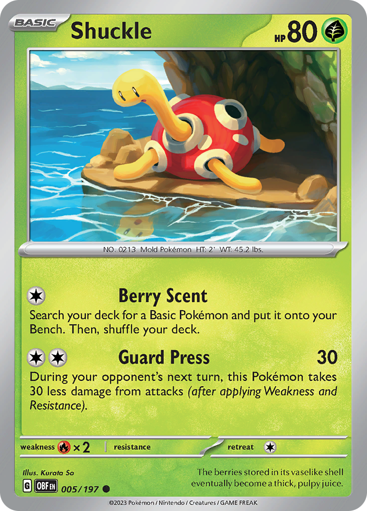 Shuckle (005/197) [Scarlet & Violet: Obsidian Flames] | Exor Games Truro