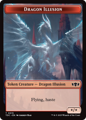 Dragon Illusion // Monk Double-Sided Token [Tarkir: Dragonstorm Commander Tokens] | Exor Games Truro