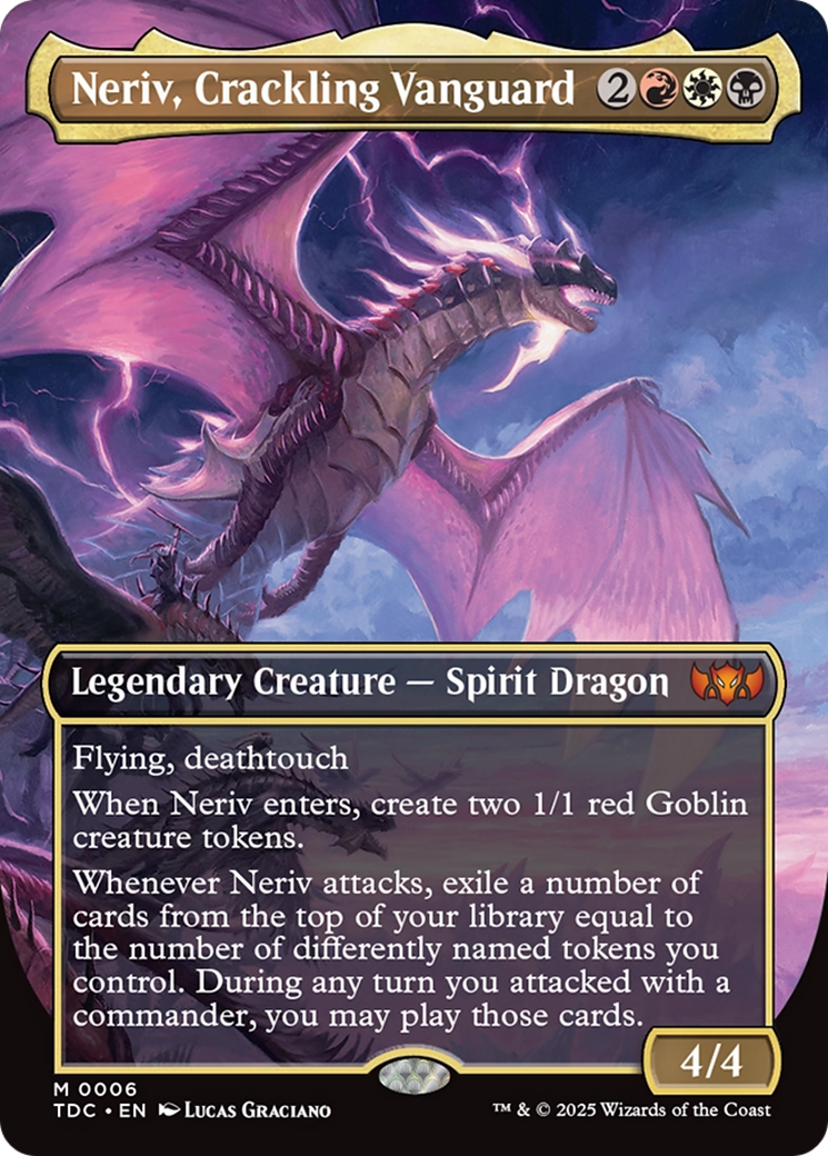 Neriv, Crackling Vanguard (Borderless) [Tarkir: Dragonstorm Commander] | Exor Games Truro