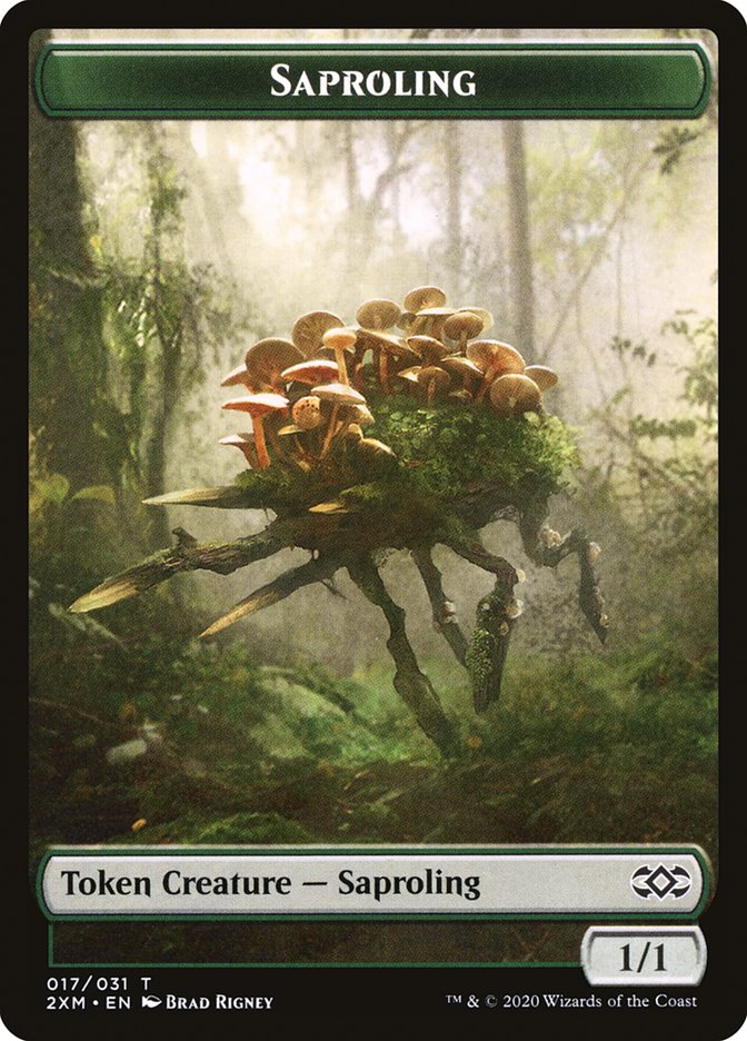 Plant // Saproling Double-Sided Token [Double Masters Tokens] | Exor Games Truro