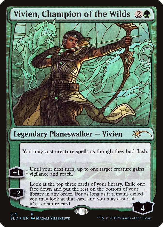 Vivien, Champion of the Wilds (Stained Glass) [Secret Lair Drop Promos] | Exor Games Truro