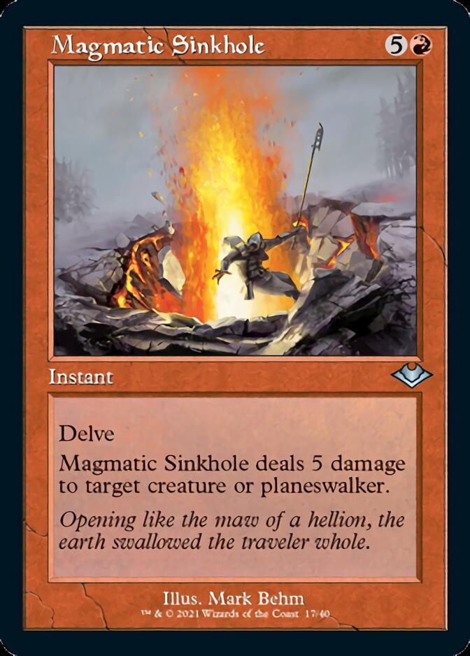 Magmatic Sinkhole (Retro Foil Etched) [Modern Horizons] | Exor Games Truro