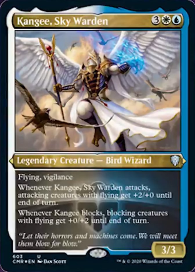 Kangee, Sky Warden (Etched) [Commander Legends] | Exor Games Truro