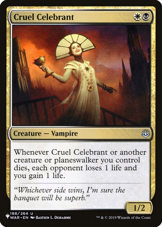 Cruel Celebrant [The List] | Exor Games Truro