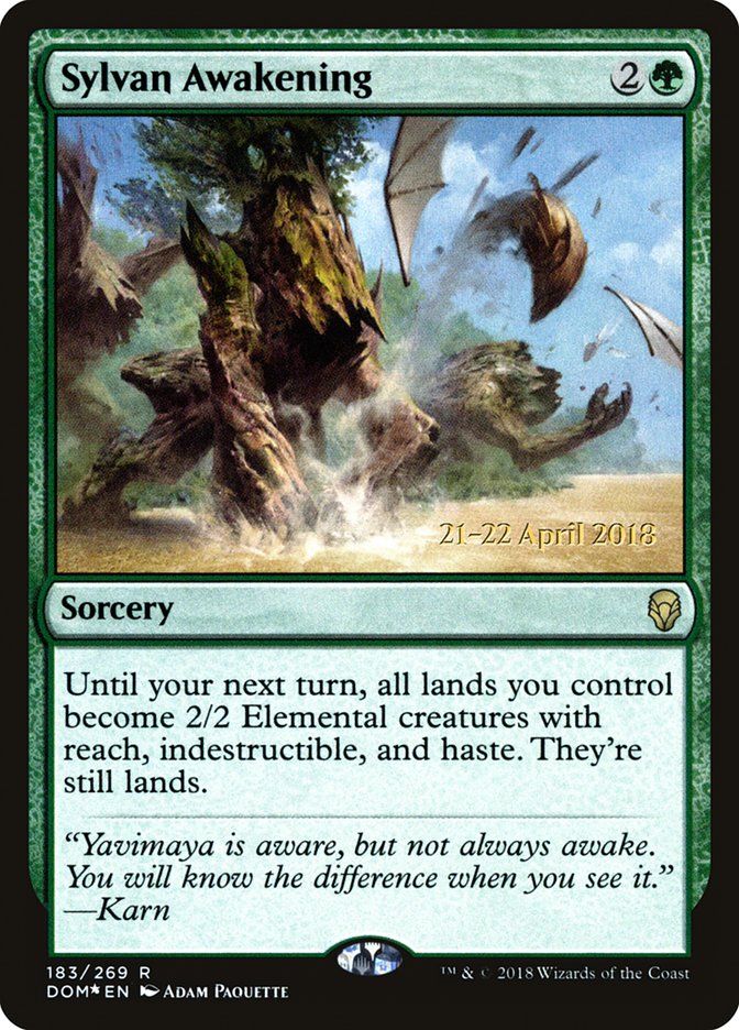 Sylvan Awakening [Dominaria Prerelease Promos] | Exor Games Truro