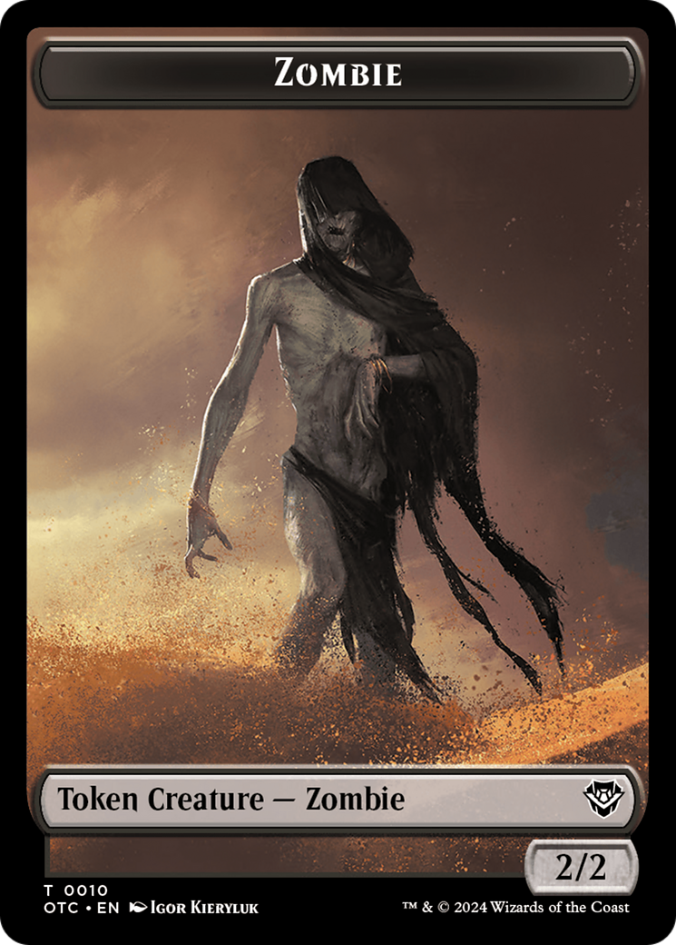 Zombie // Ox Warrior Double-Sided Token [Outlaws of Thunder Junction Commander Tokens] | Exor Games Truro