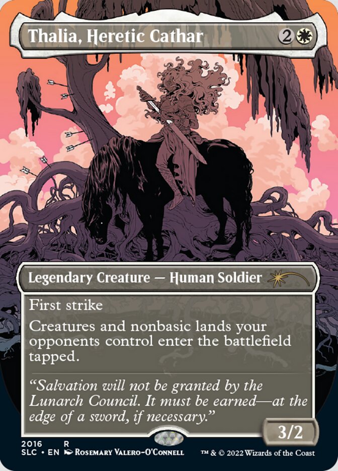 Thalia, Heretic Cathar (Borderless) [Secret Lair Countdown Kit] | Exor Games Truro