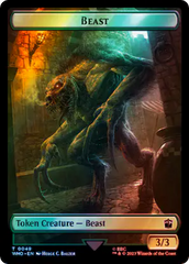 Human Noble // Beast Double-Sided Token (Surge Foil) [Doctor Who Tokens] | Exor Games Truro
