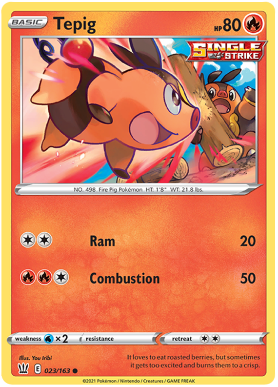 Tepig (023/163) [Sword & Shield: Battle Styles] | Exor Games Truro