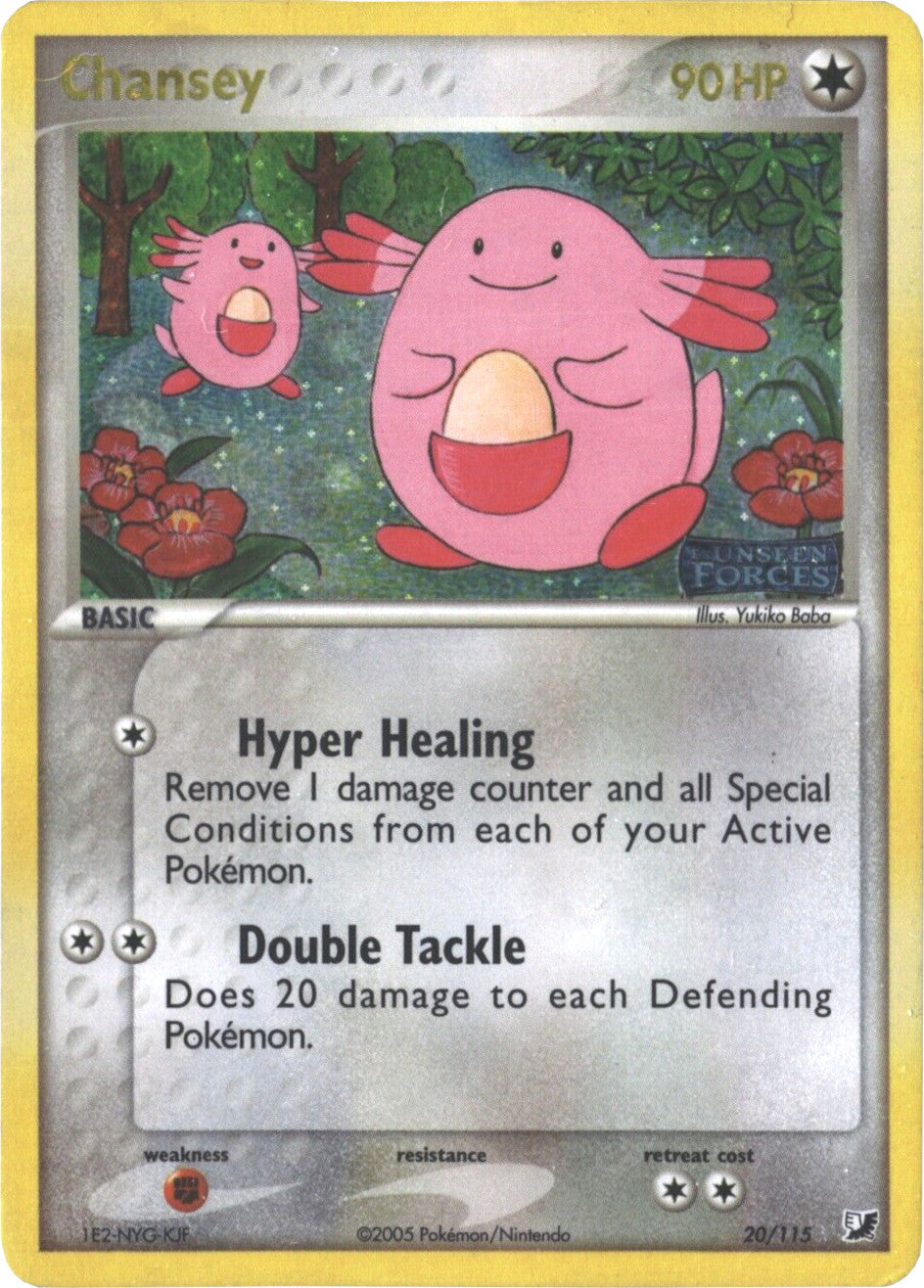 Chansey (20/115) (Stamped) [EX: Unseen Forces] | Exor Games Truro