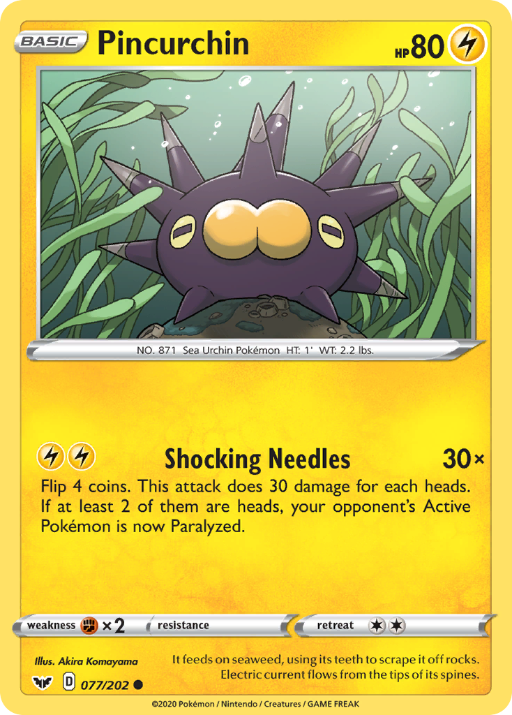 Pincurchin (077/202) [Sword & Shield: Base Set] | Exor Games Truro