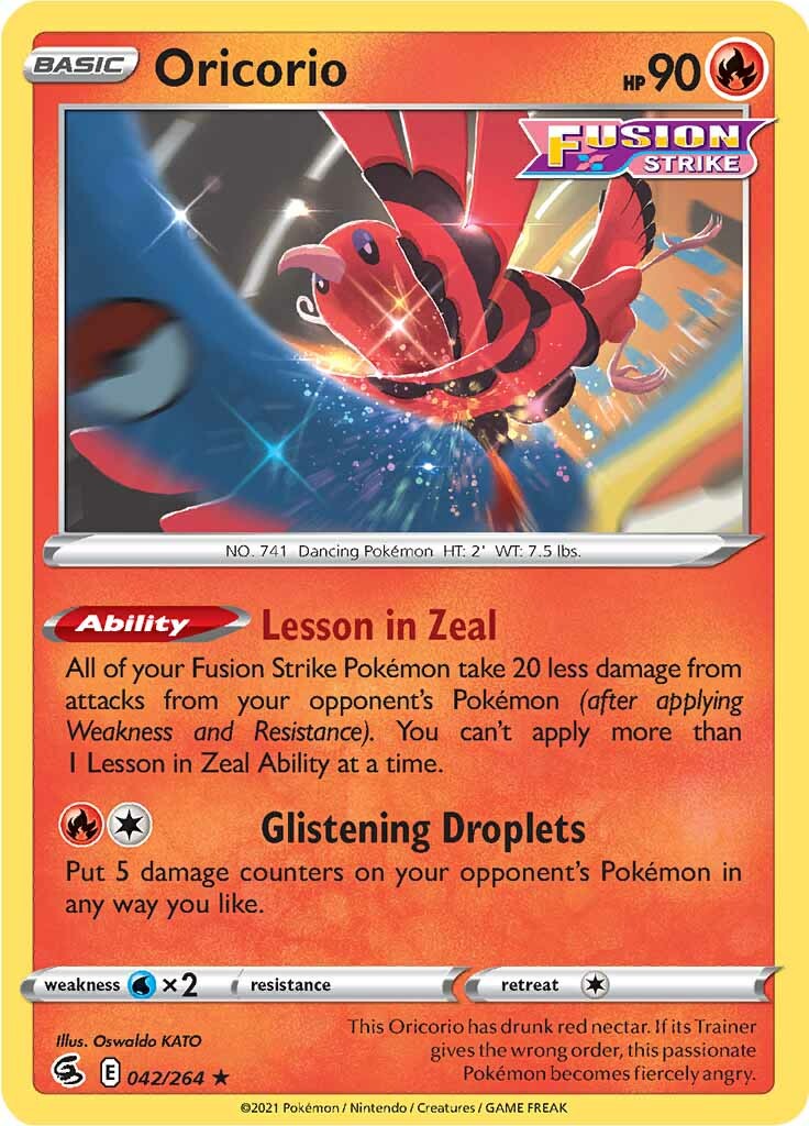 Oricorio (042/264) [Sword & Shield: Fusion Strike] | Exor Games Truro