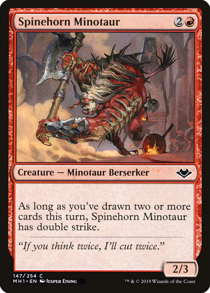 Spinehorn Minotaur [Modern Horizons] | Exor Games Truro