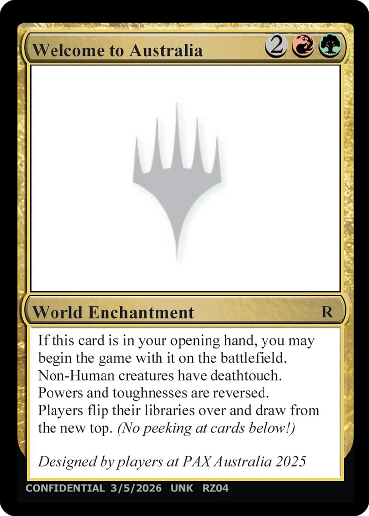 Welcome to Australia [Unknown Event] | Exor Games Truro