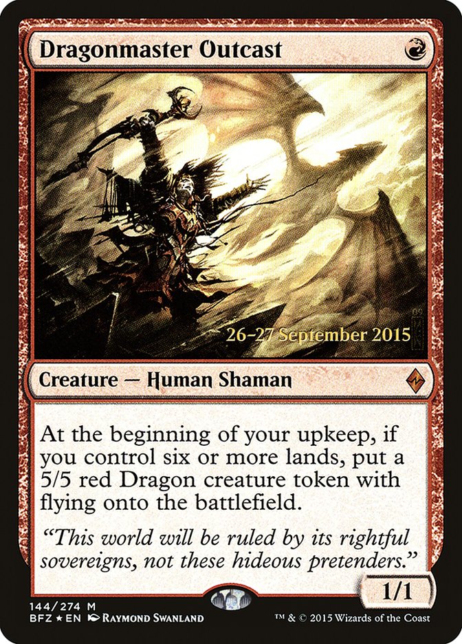 Dragonmaster Outcast [Battle for Zendikar Prerelease Promos] | Exor Games Truro