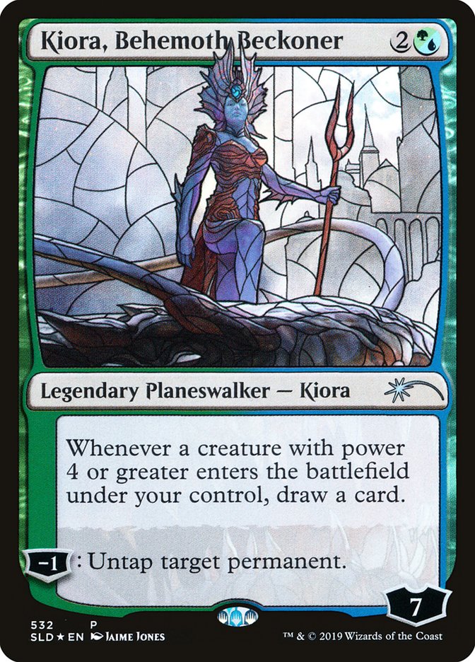 Kiora, Behemoth Beckoner (Stained Glass) [Secret Lair Drop Promos] | Exor Games Truro