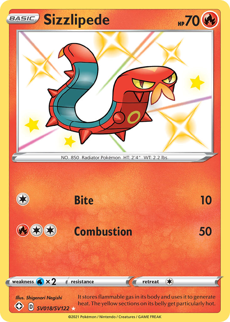 Sizzlipede (SV018/SV122) [Sword & Shield: Shining Fates] | Exor Games Truro