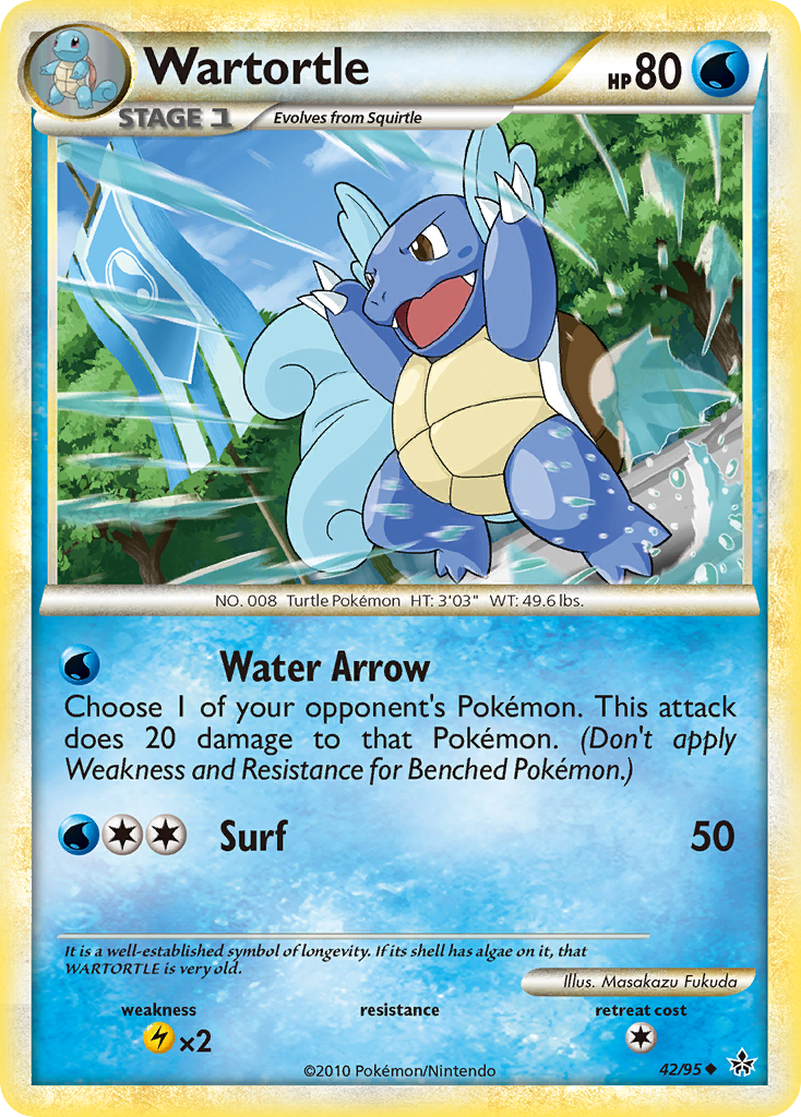 Wartortle (42/95) [HeartGold & SoulSilver: Unleashed] | Exor Games Truro