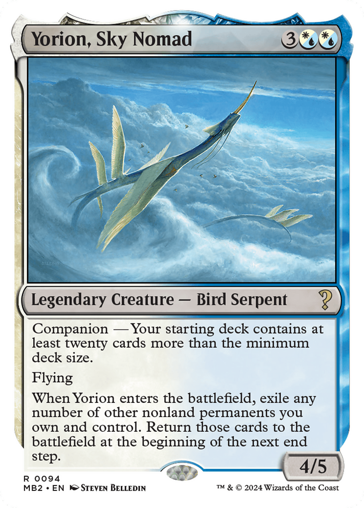 Yorion, Sky Nomad (White Border) [Mystery Booster 2] | Exor Games Truro