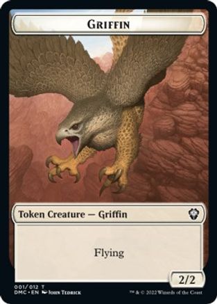 Zombie Knight // Griffin Double-Sided Token [Dominaria United Commander Tokens] | Exor Games Truro