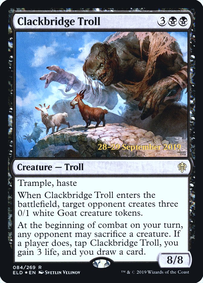 Clackbridge Troll [Throne of Eldraine Prerelease Promos] | Exor Games Truro