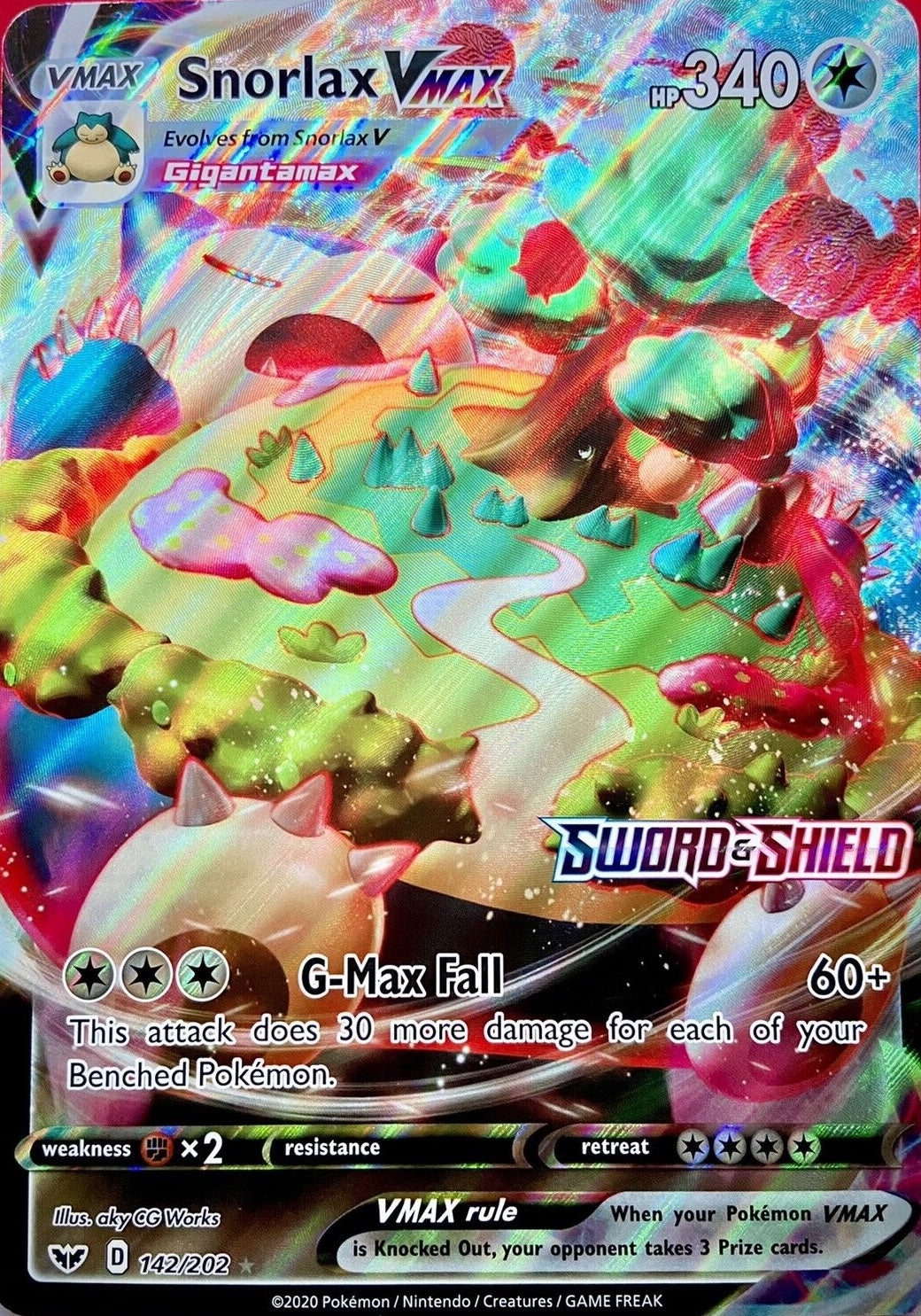 Snorlax VMAX (142/202) (Jumbo Card) [Sword & Shield: Base Set] | Exor Games Truro