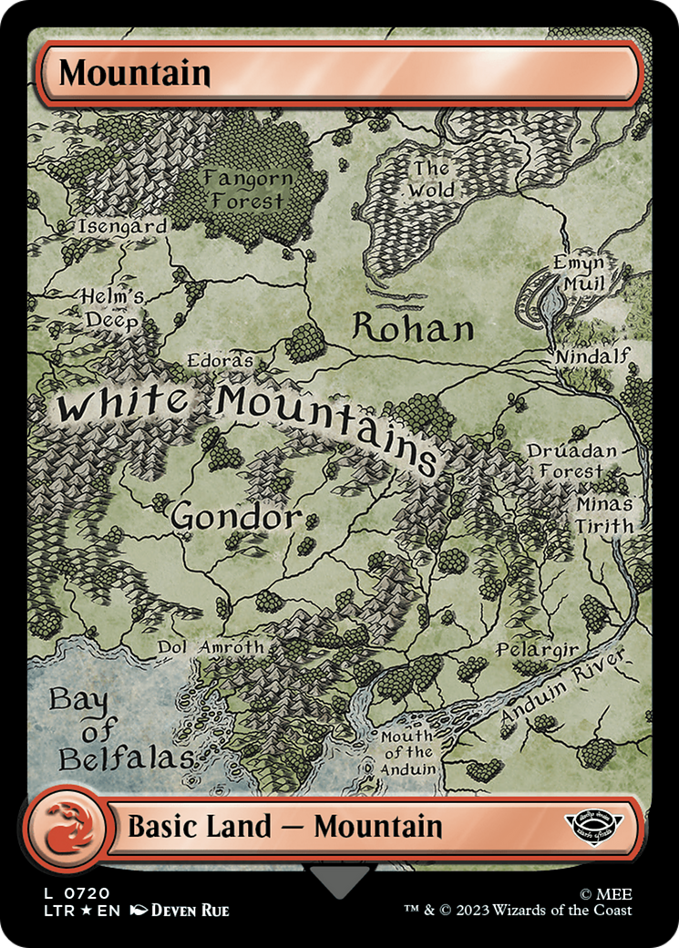 Mountain (720) (Surge Foil) [The Lord of the Rings: Tales of Middle-Earth] | Exor Games Truro