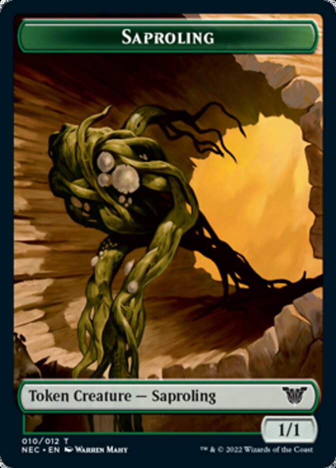 Saproling // Spirit (002) Double-Sided Token [Kamigawa: Neon Dynasty Commander Tokens] | Exor Games Truro